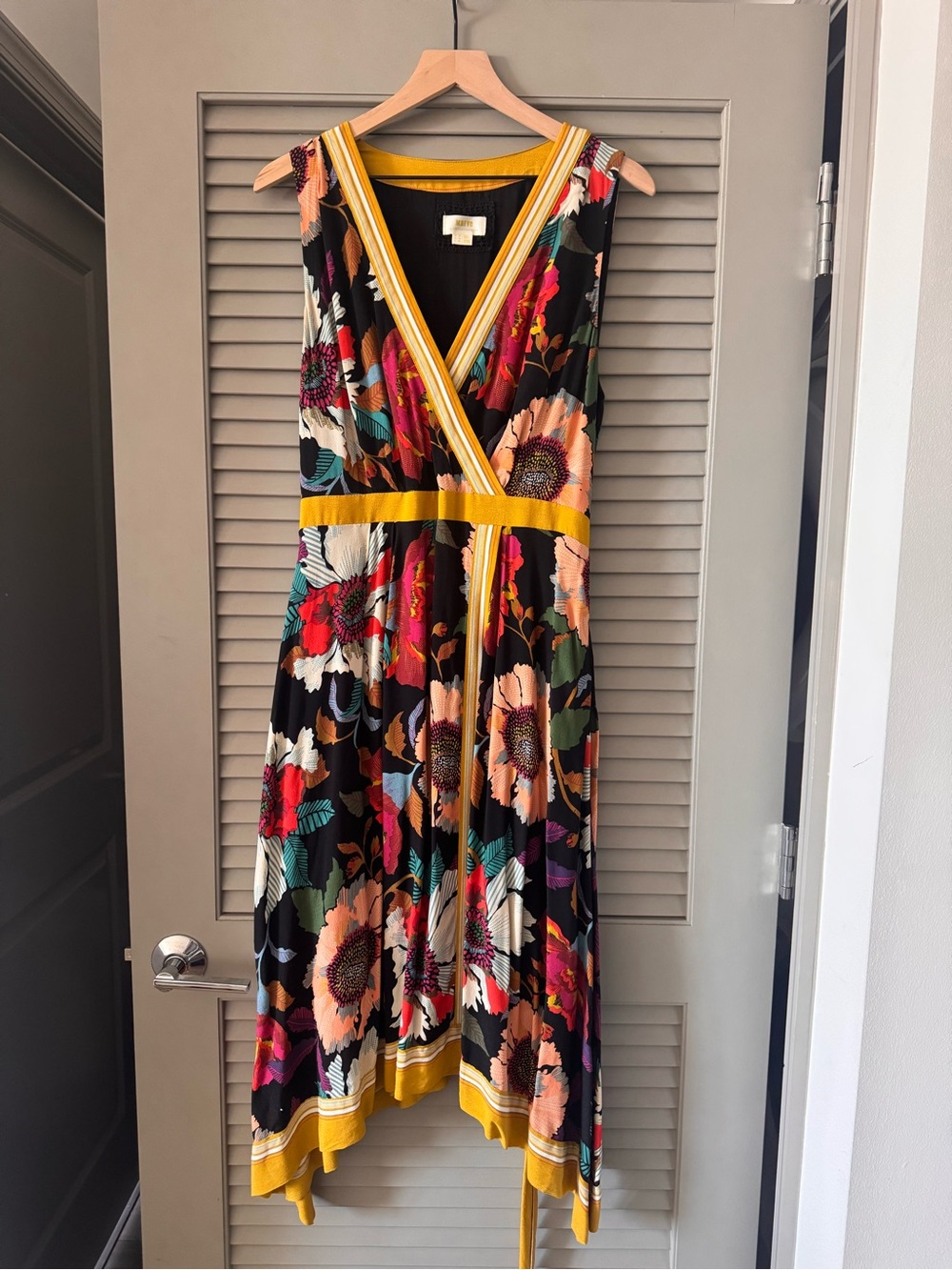 Anthropologie Maeve | Rare Cottage Core Botanica Wrap Midi Dress ~ US 14 - Picture 5 of 9